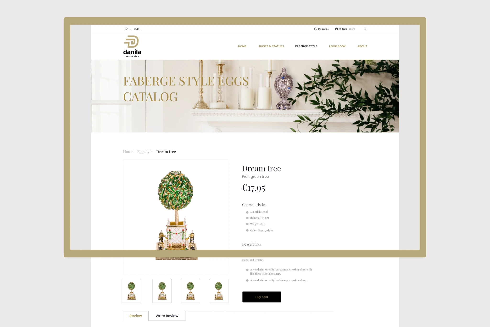 Danila Souvenirs_Web_UI_product_page Danila Souvenirs Web UI design product page